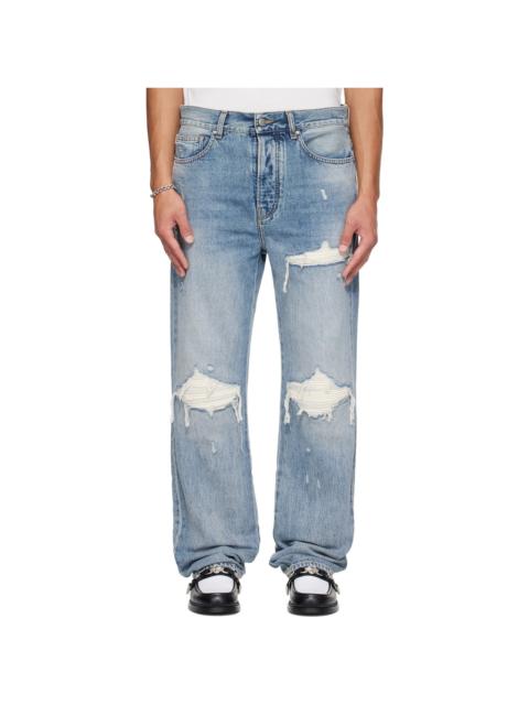 AMIRI Indigo Suede Straight MX1 Jeans