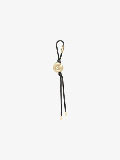 MICHAEL KORS Initial Gold-Tone and Speckled Cord Bag Charm