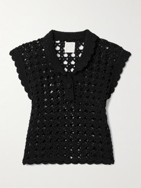 SUZIE KONDI Iris Crocheted Cotton Top