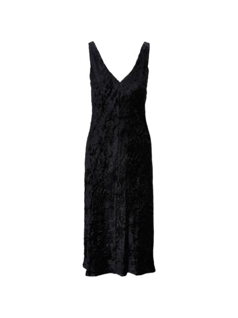 textured-velvet slip dress