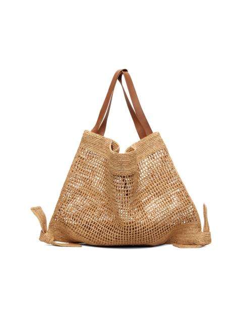 HEREU Beige Cador Raffia Mesh Tote