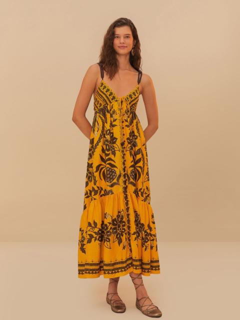 FARM RIO Yellow Golden Oasis Lenzing™ Ecovero™ Euroflax™ Maxi Dress