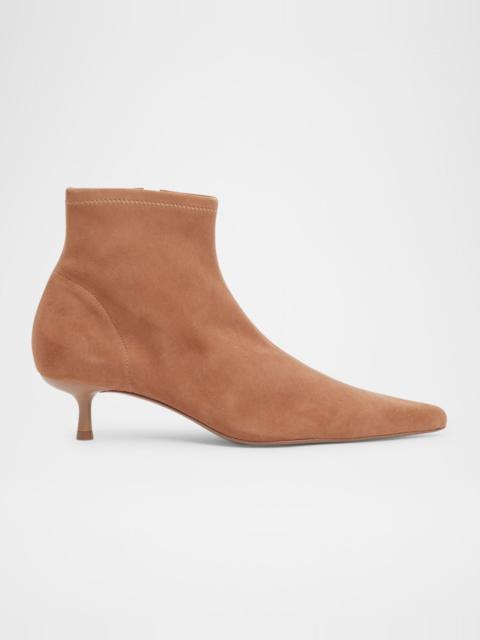 SIMKHAI Joni Stretch Suede Ankle Booties