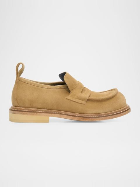 Moschino Men's Suede Penny Loafers