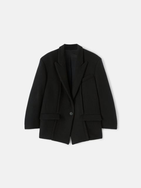 THE ATTICO ''GLEN'' BLACK SHORT COAT