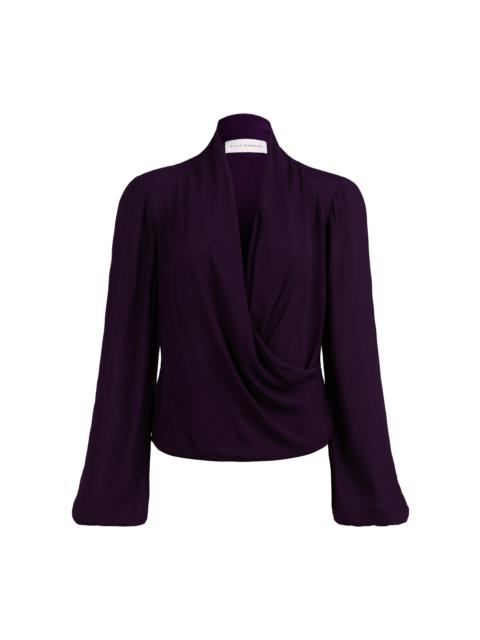 SILVIA TCHERASSI Tea Draped Blouse purple