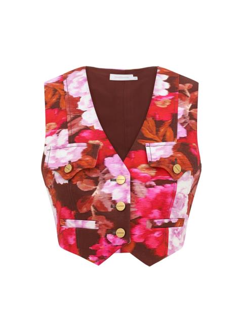 Zimmermann LUNA PRINTED DRILL WAISTCOAT