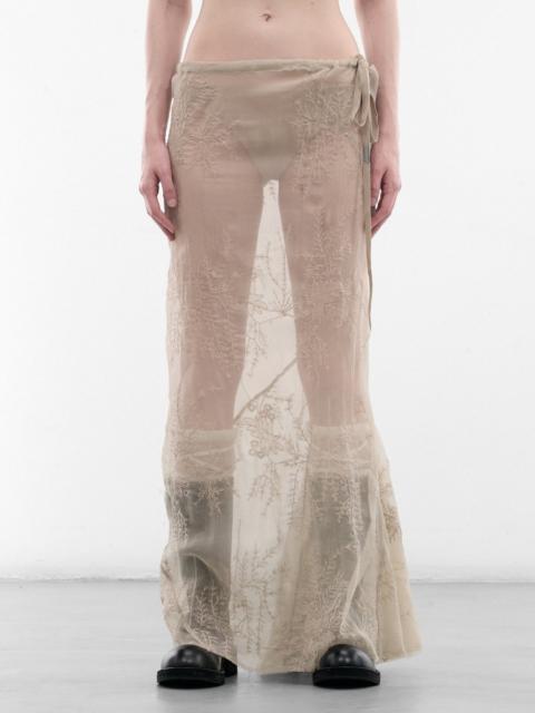 Ann Demeulemeester Beige Sheila Long Bias Skirt