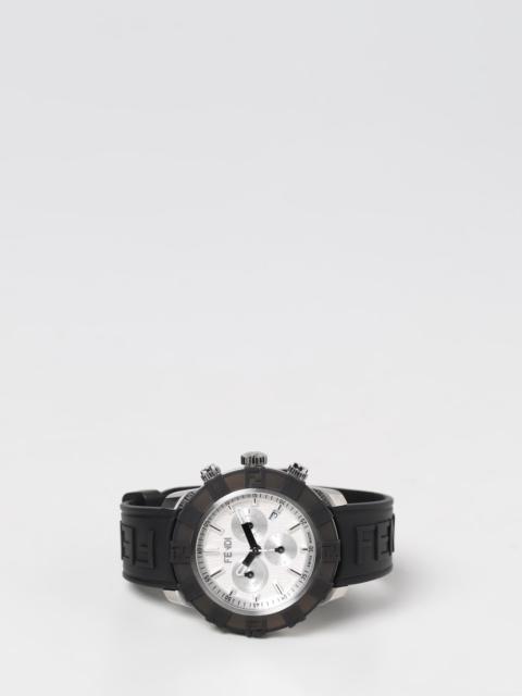 FENDI Fendi watch in metal and rubber