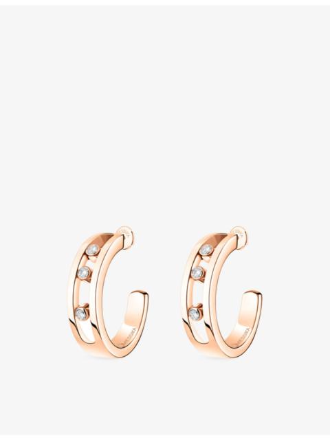 MESSIKA Move 18ct rose-gold and diamond hoop earrings