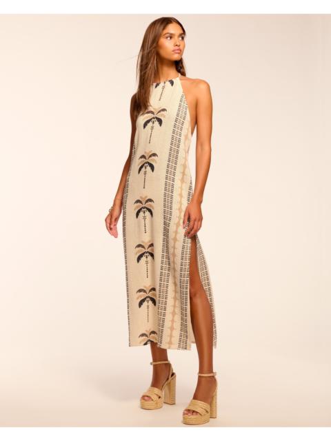 RAMY BROOK Gardenia Halter Coverup Midi Dress
