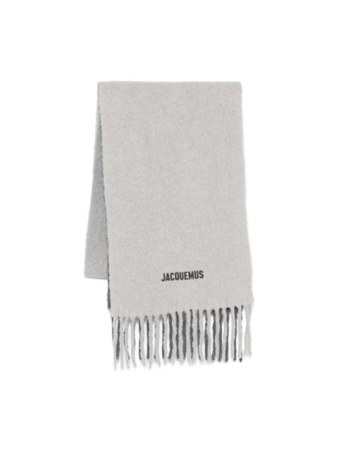 Moisson embroidered fringe scarf