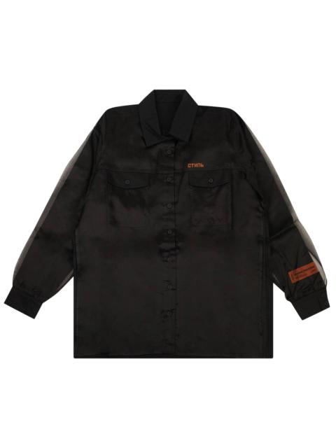 Heron Preston Double Layer Silk Shirt 'Black'