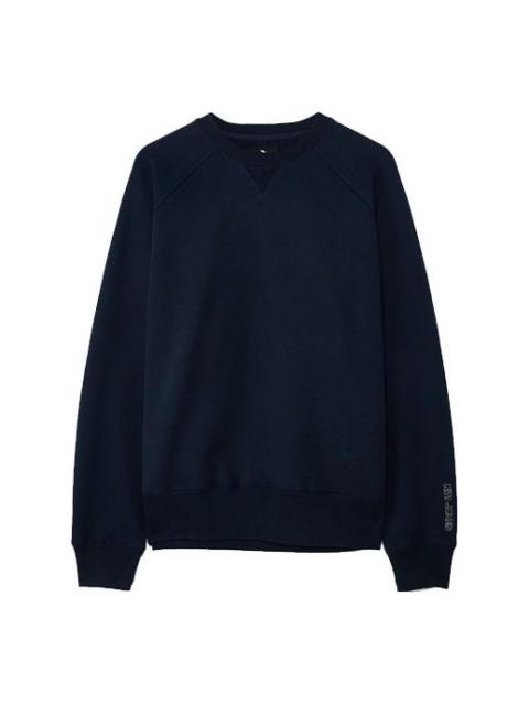 Converse Men's Converse x Kim Jones Crossover Solid Color Sports Knit Round Neck Pullover Navy Blue 10021818-