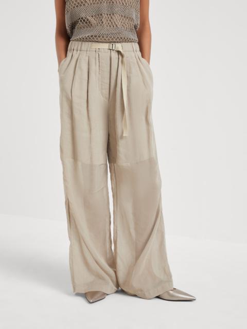 Cotton organza ergonomic loose trousers