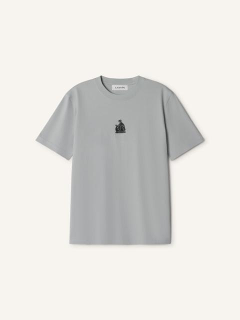 Lanvin MOTHER AND DAUGHTER EMBROIDERED COTTON JERSEY T-SHIRT