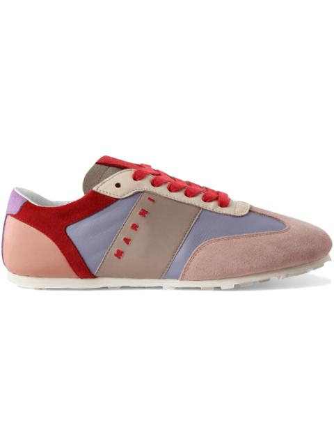 Marni Marni Color-Blocked Lace-Up Sneakers Light Pink Lilac Orange (Women's)
