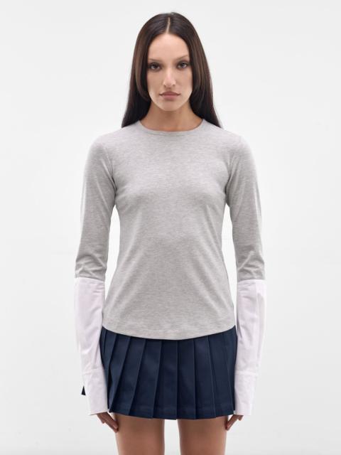 ASHLEY WILLIAMS Gray Cotton Hybrid Shirt