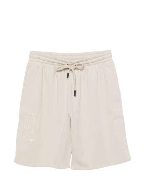 Off-White logo-print drawstring shorts