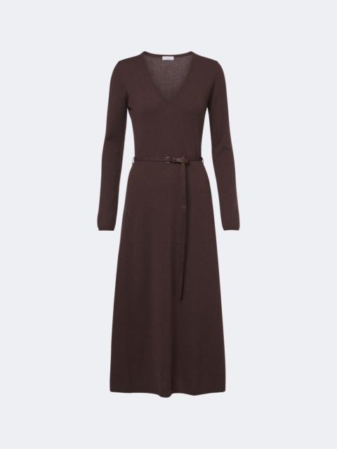 Brunello Cucinelli Monili belted cotton midi dress