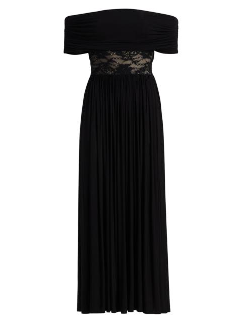 Zimmermann Women's Stretch Lace Jersey Maxi Dress - Black