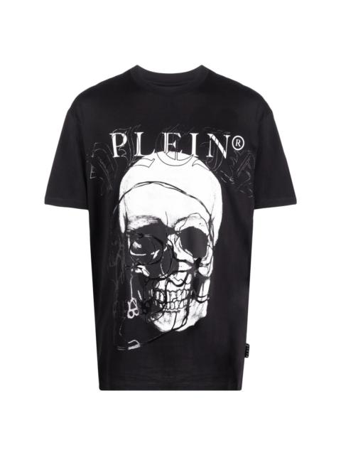 skull print cotton T-shirt