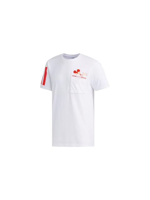 adidas neo Mcky&mnn T1 Casual Sports Mickey Pattern Short Sleeve White EI4542