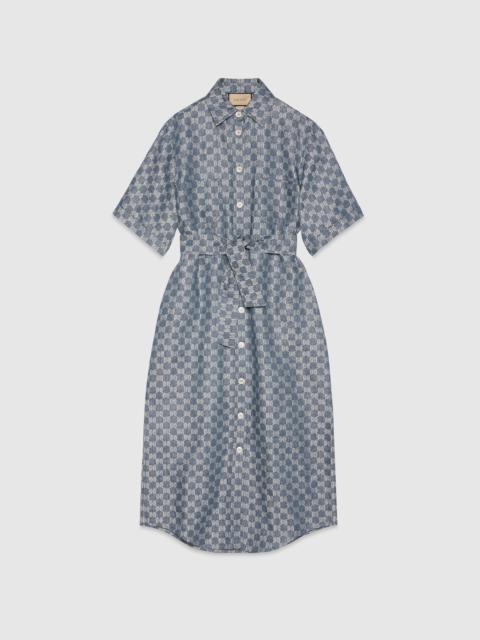 GG linen jacquard dress