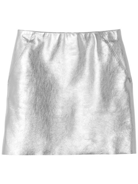 Longchamp Mini skirt Silver - Leather