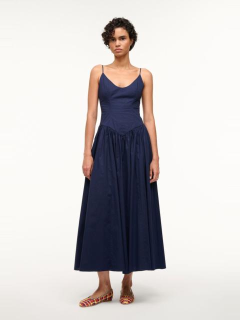 STAUD DENA DRESS NAVY