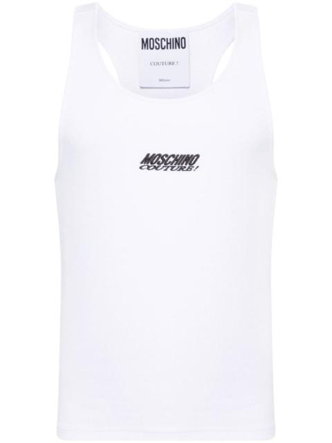 Moschino logo-embroidered tank top