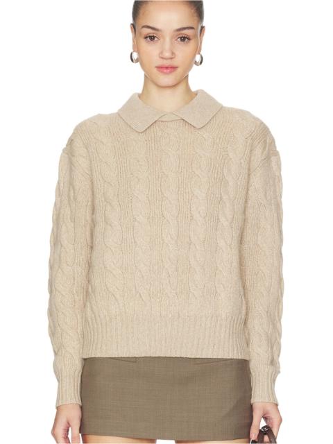 Polo Ralph Lauren Cable Wool Cashmere Polo Collar Sweater