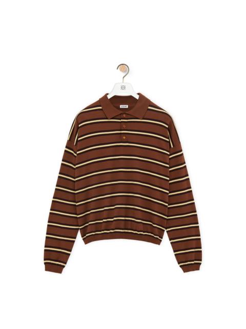 Polo sweater in cotton