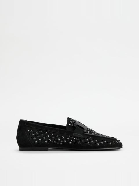 KATE LOAFERS IN SUEDE - BLACK