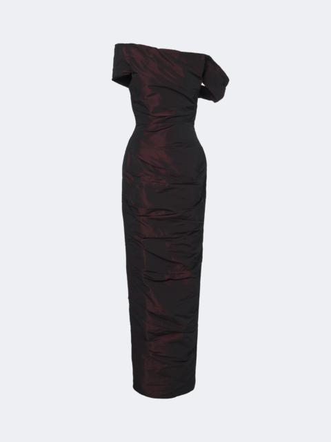 MARMAR HALIM Off-shoulder taffeta corset gown