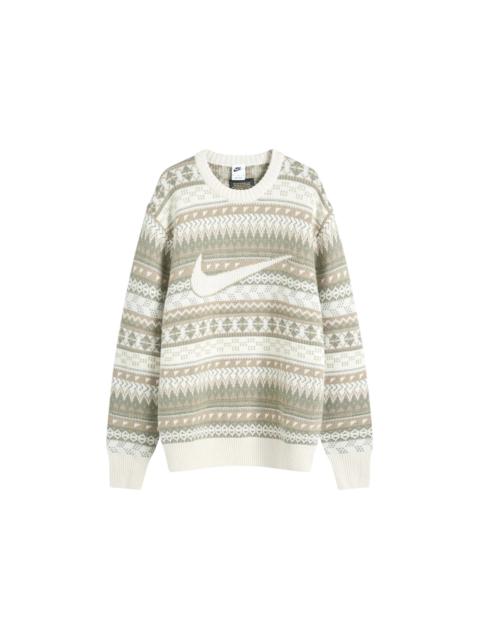 Nike Nike Life Fair Isle Sweater Brown/Sail/Khaki