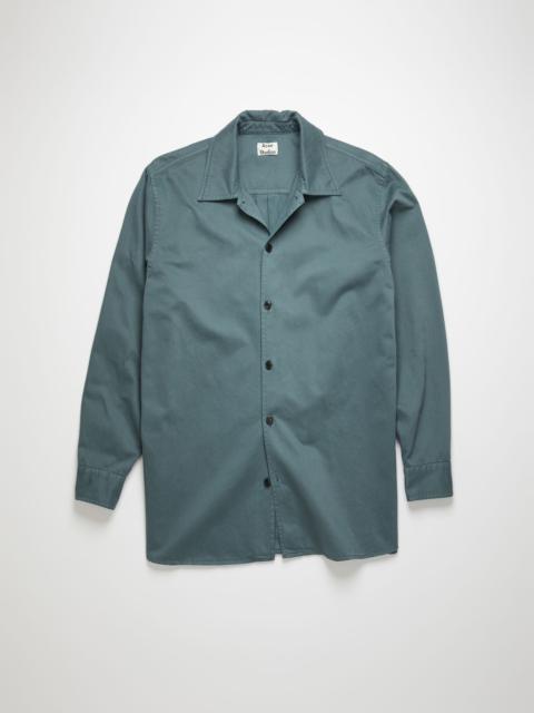 Acne Studios Boxy-fit cotton twill shirt dusty green