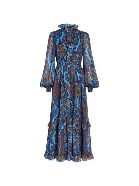 Etro paisley-print ruffled maxi dress