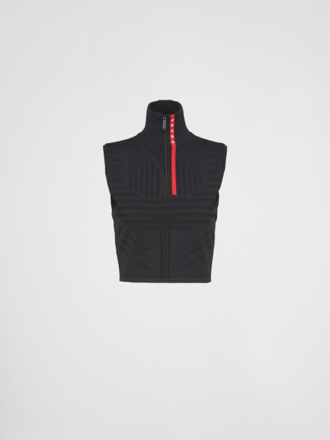 Prada Tech Rec Re-Nylon piqué sleeveless top