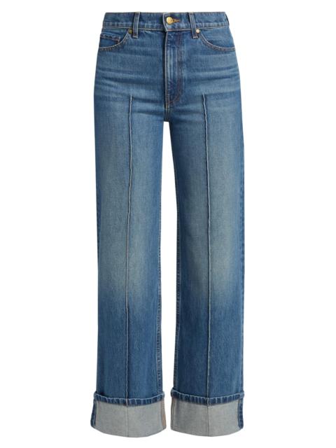 ULLA JOHNSON Women's Genevieve Whiskered Jeans - Danube