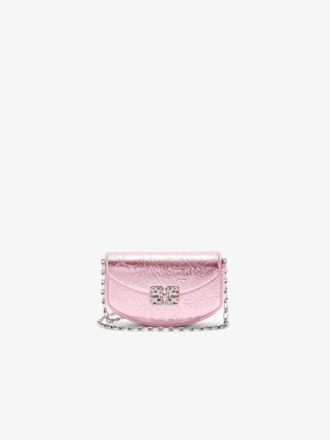 GANNI LULU WALLET ON CHAIN IN METALLIC