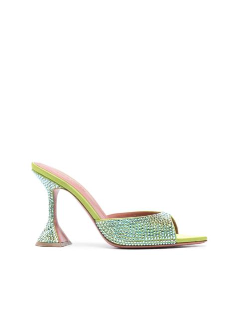 Caroline 95mm crystal-embellished mules