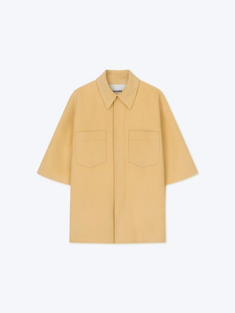 Nanushka AMON - Double wool and silk overshirt - Sun yellow