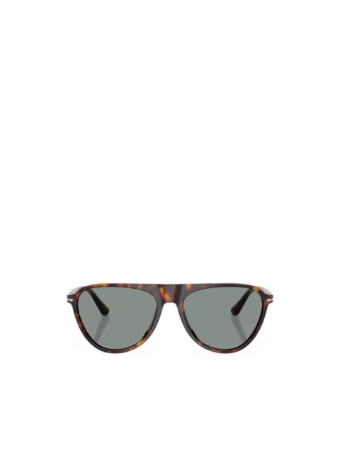 Persol tortoiseshell-effect pilot-frame sunglasses