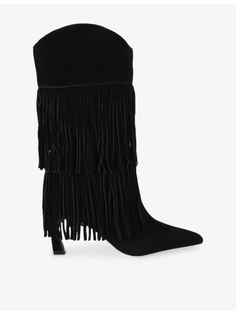 STEVE MADDEN Torch Suede High-Leg Boots