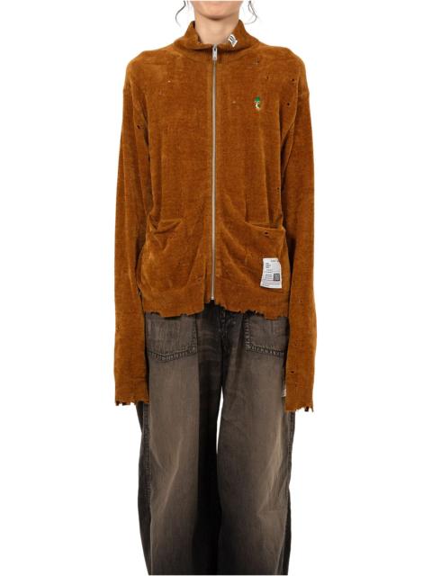 Maison MIHARAYASUHIRO Distressed High Neck Knit Cardigan