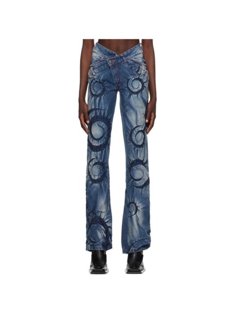 MASHA POPOVA Blue Flower Jeans