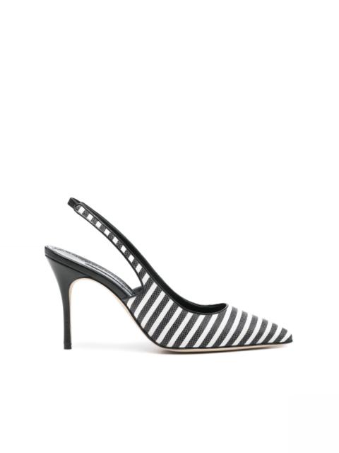 Manolo Blahnik 110mm Allu slingback pumps