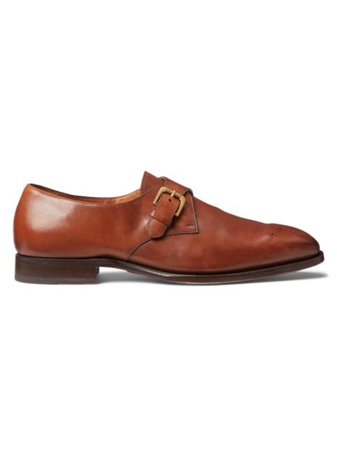 Ralph Lauren Men's Darnell Burnished Monk-Strap Shoes - Tan