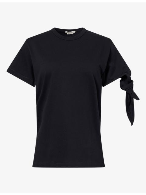 JW Anderson Sleeve Knot Brand-Logo Cotton T-Shirt